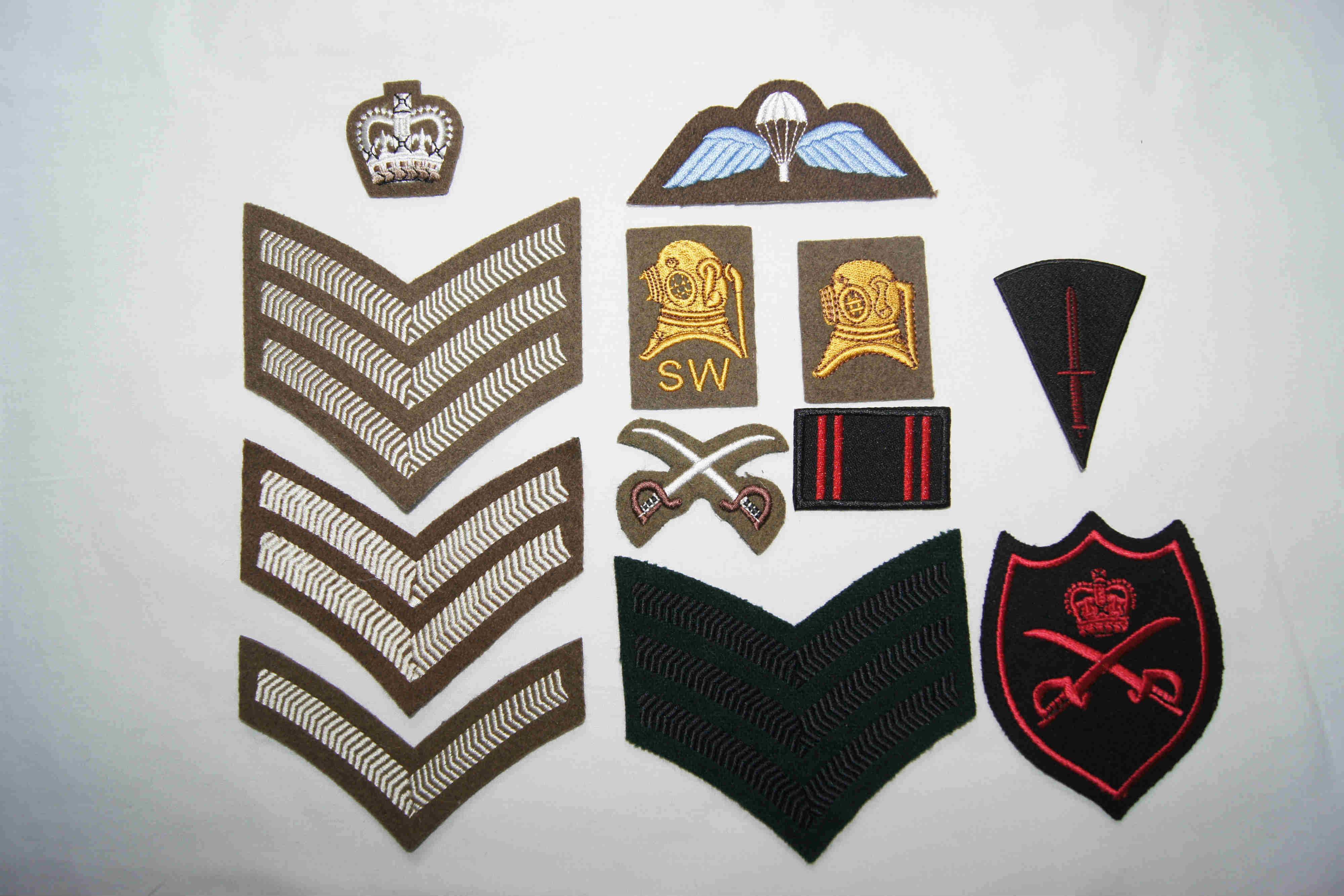 British Army PTI Jacket Badges | PTI Crossed Swords