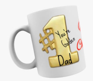 Number 1 Dad Mug Coffee/ Tea Mug. Personalised Mug Gift.